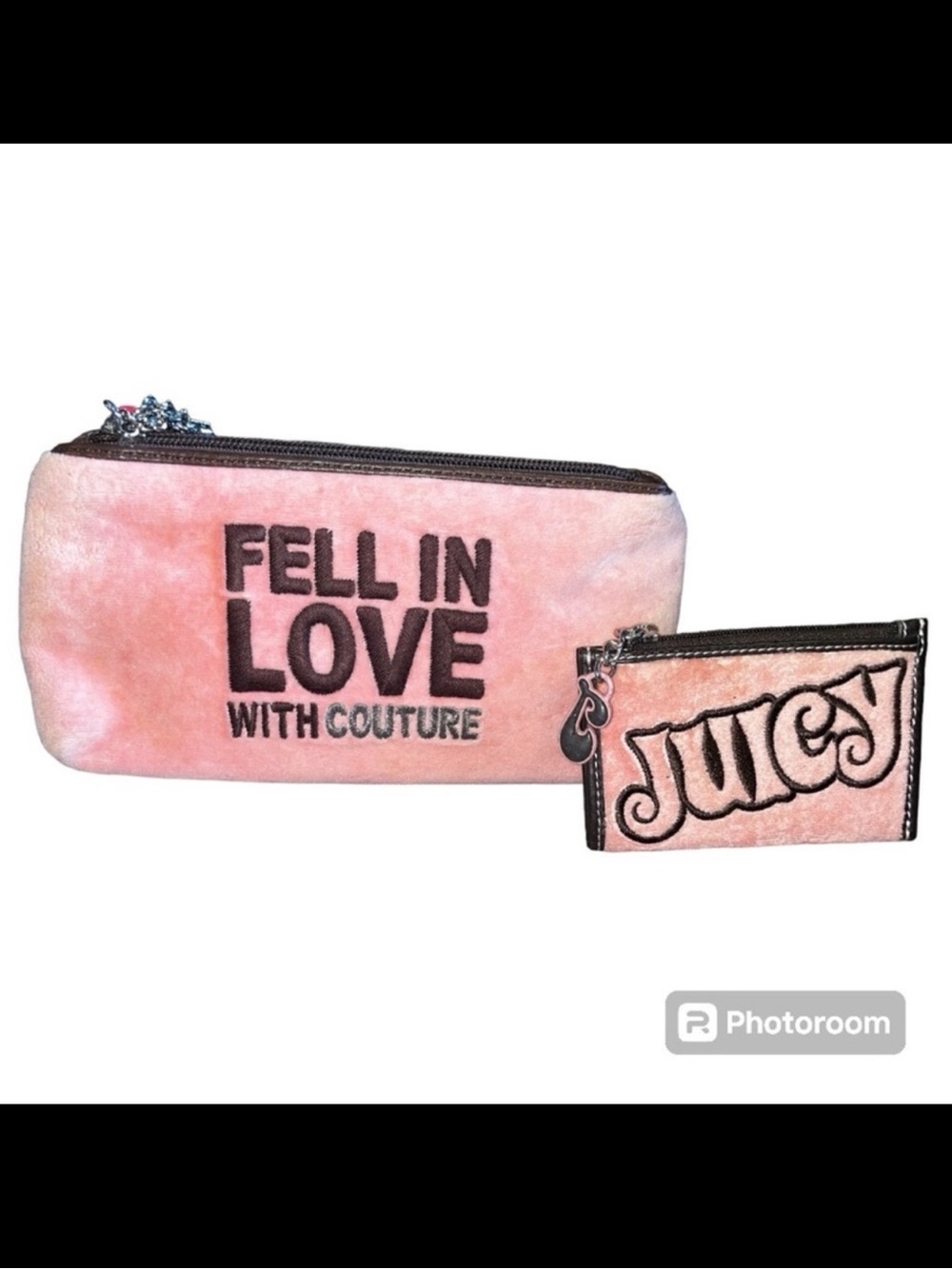 RARE Juicy Couture Y2K velour cosmetic clutch